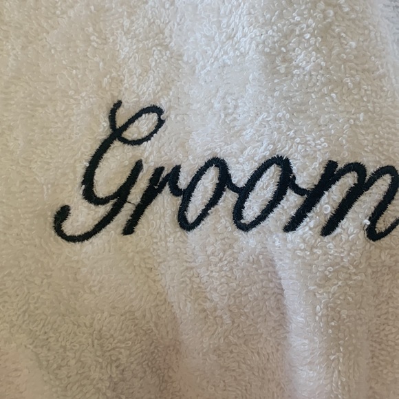 BRIDE GROOM HONEYMOON WEDDING TERRY CLOTH FULL LENGTH ROBE SET - Picture 3 of 4